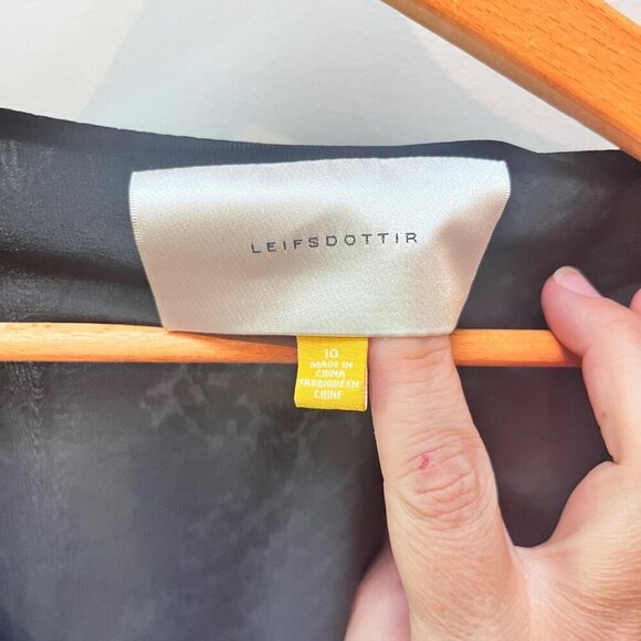 Anthropologie Leifsdottir Women's Sleeveless Silk Dress Size 10‎ Blue & Black - Picture 4 of 7